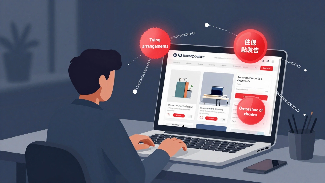 Consumer facing digital traps like tying and false ads online