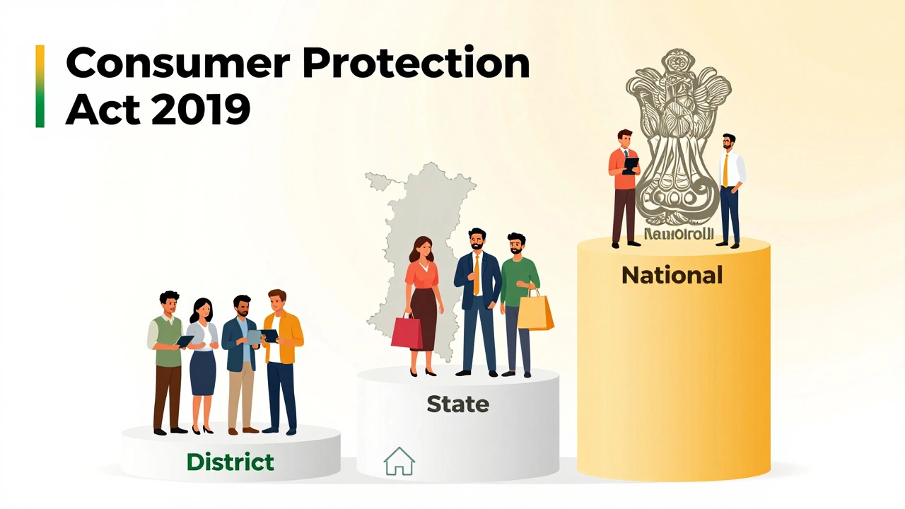 Three-tier consumer commission structure metaphor